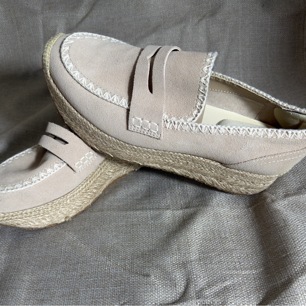 Dolce Vita Janine Platform Sneaker Loafer Women's Bone Nude Suede - Picture 7 of 10